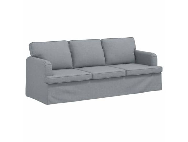 Todiikf Modulares Sofa 3-Sitzer Couch Hellgrau 201x80x85 cm Ergonomische 3-Sitzer Polstercouch mit modernem Stoffbezug, Holzarmlehnen und robustem Metallgestell fürs Wohnzimmer.