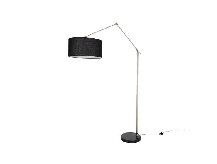 Lampadaire en acier réglable avec abat-jour noir 50cm - Editor