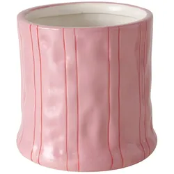 Boltze Keramik Blumentopf Nordica, H: 12 cm, D: 12,5 cm, Rosa