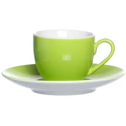 Ritzenhoff & Breker Doppio Espresso Obere, Obertasse, Ober Tasse, Geschirr, Porzellan, Grün, 80 ml, 516821