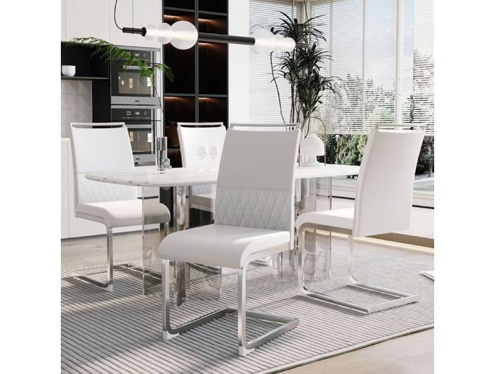 LPOSPI Chaise salle à manger - lot de 4 velours clous décoratifs anneau arrière pieds bois beige