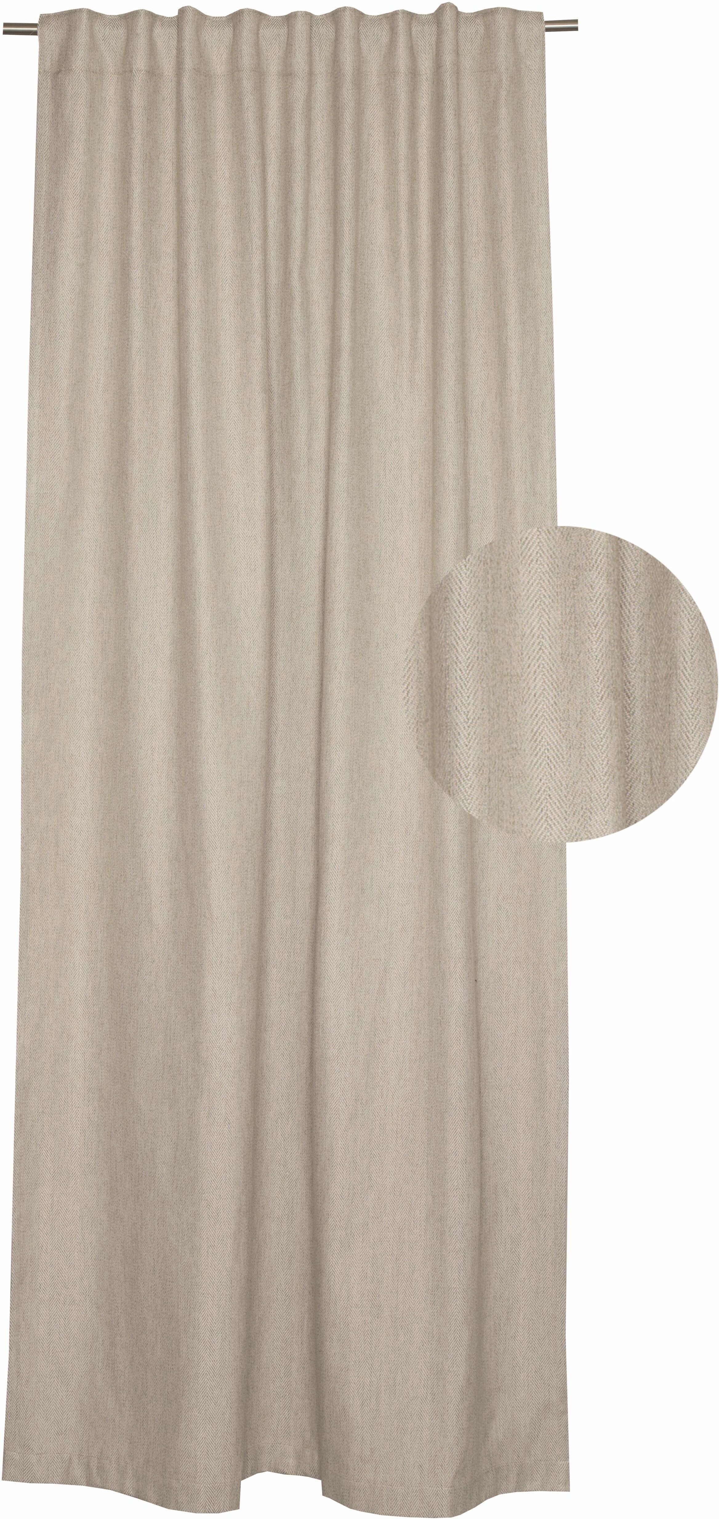 Vorhang ESPRIT "Baia", beige (natur), B:140cm H:250cm, Polyester, Gardinen, Vorhang, HxB: 250x140 natur 250cm, verdeckte Schlaufen, 140cm