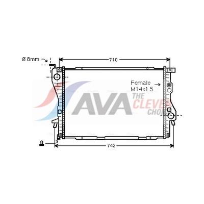 AVA CLEVER CHOICE Kühler, Motorkühlung bw2202 für BMW