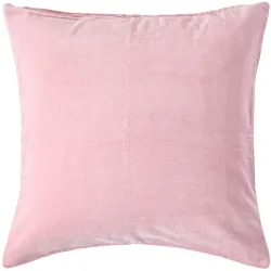KISSENHÜLLE Baumwollsamt rosa 40/40 cm