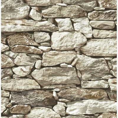 Seabrook Designs New York Fieldstone Unpasted Wallpaper