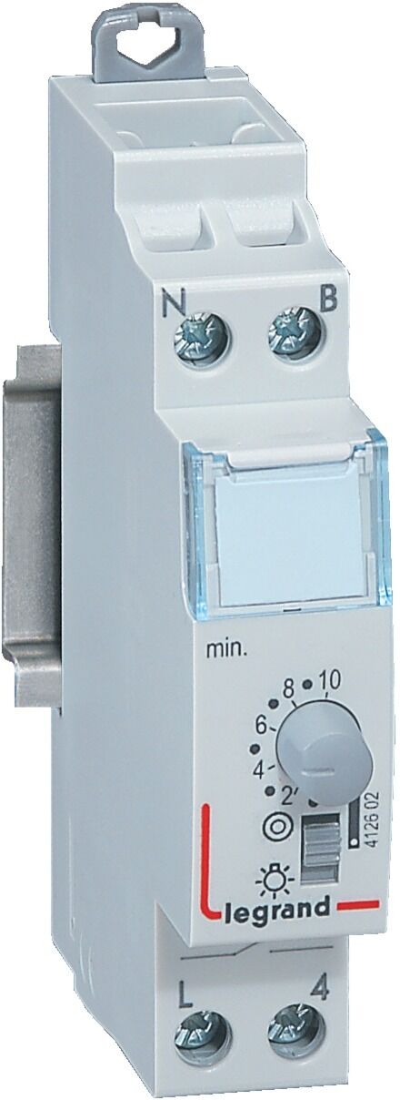 Minuterie modulaire 230 V 50 / 60 Hz sortie 16 A 250 V 1 module LEGRAND 412602