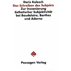 Das Schreiben des Subjekts, Fachbücher von Doris Kolesch