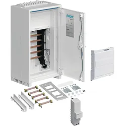 Hager ZB011D Anschlussschrank, univers Z, seitlich mit SPD und Verbindungsmaterial