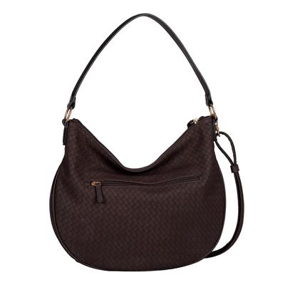 Hobo GABOR "Binta", Damen, Gr. B/H/T: 38,5cm x 30cm x 12,5cm, braun (schwarz braun), Lederimitat, Taschen Hobo, Damen Handtasche mit modischem Anhänger