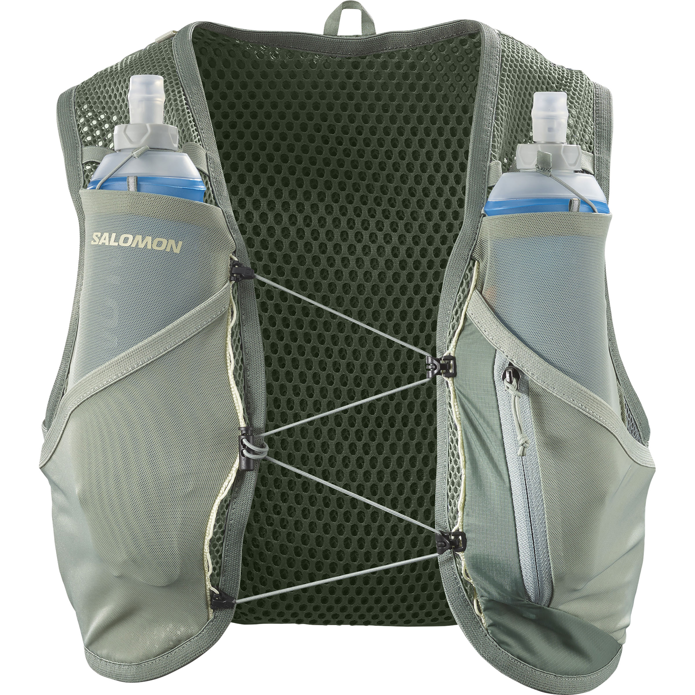 Salomon Active Skin 8 Set Trailrunningrucksack Trailrunningrucksäcke gruen Größe 8L | XL Trailrunning | Laufen