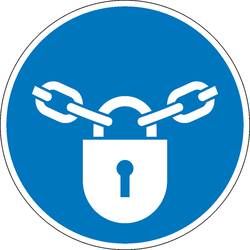 SAFETYMARKING Gebotsschild Verschlossen halten Folie selbstklebend (Ø) 100 mm ISO 7010 1 St. 21.A7460