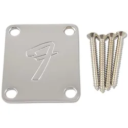 Fender Neck Plate Vintage Style F Chrome - Halsplatte