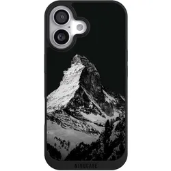 Nivocase Handyhülle für Apple iPhone 17 Hülle NIVOpure Case Schwarz Alpspitze Berg Schnee (Apple iPhone 17), Smartphone Hülle, Schwarz