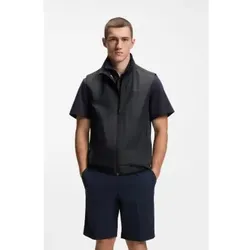 BOSS für Herren. 50554187 Weste aus multielastischem, wasserabweisendem Gewebe (L), Lässig, Polyester, Marine