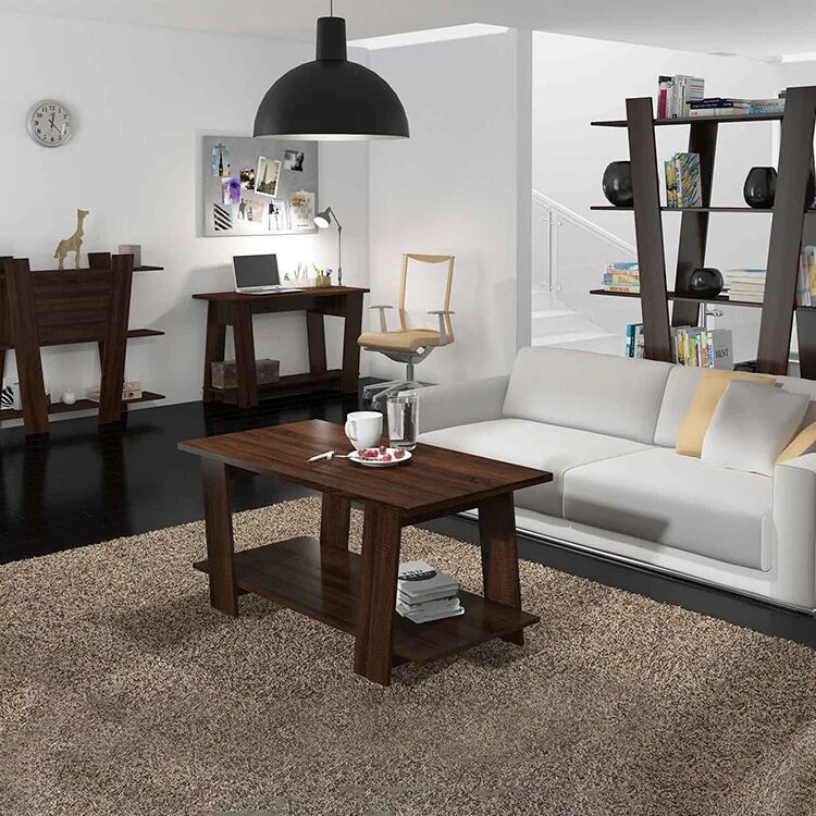 garneroarredamenti Libreria 150x194h cm design moderna da parete rovere scuro Cosmo