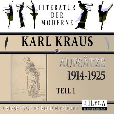 Aufsätze 1914-1925 - Teil 1 - Karl Kraus, Audio, 9783988520968