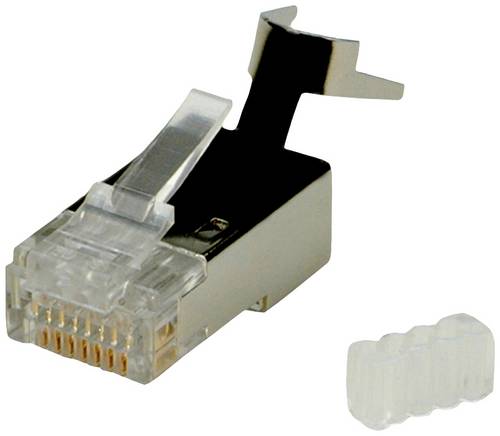Roline 21.17.3063 Modular Plug geschirmt, Kat.6 (Class E) für Massivdraht, 10 Stck 21.17.3063 Stecker, gerade Transparent 10St.