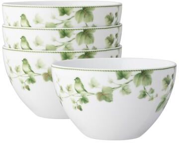"Noritake Ivy Whisper Set of 4 Cereal Bowls, 6"", 29 oz."