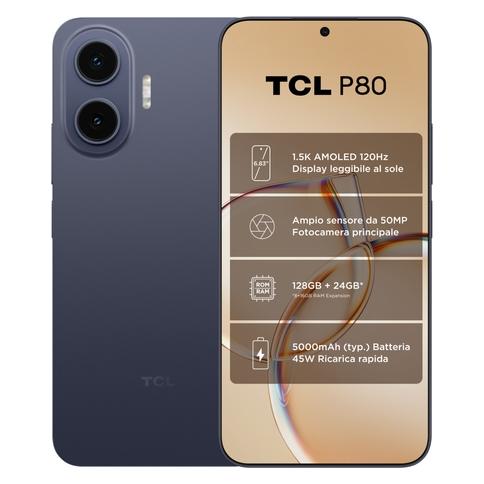 TCL P80 (128 GB, Midnight Blue, 6.83", Dual SIM, 5G) (T853K-2ALCA112)