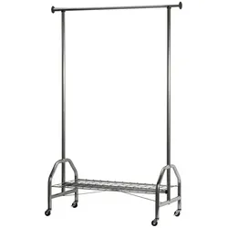 Rollgarderobe   ¦ silber ¦ Metall ¦ Maße (cm): B: 120 H: 181 T: 50.0