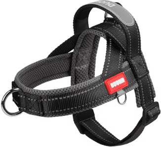 Inspire Picks Reflective Dog Chest Harness Two Tone Outdoor Walking Harness With Nylon Handle black Gray xl
