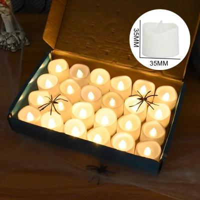 Uplifted Finds 2 Types Flameless LED Candle Lights Simulated Electric Candles For Wedding Christmas And Halloween Decor white Shell 6 Pcs