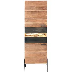 WOLFMÖBEL Vitrine Hudson Holz Braun Akazie