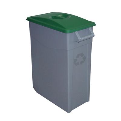 DENOX Geschlossener Zeus-Abfallbehälter 65 Liter. Farbe Grün.