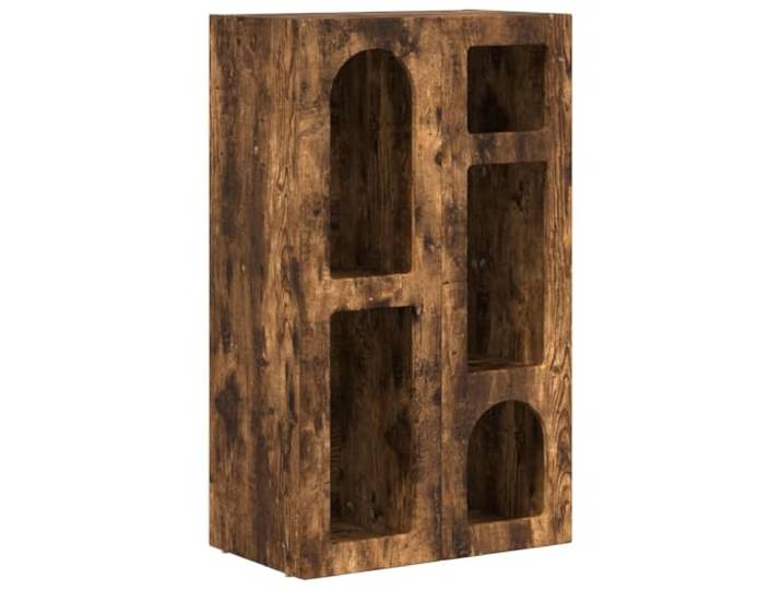 GHVBNMF Sideboard Geräucherte Eiche 59x35x100,5 cm Holzwerkstoff Schlankes Stehregal mit Einlegeböden für Schlafzimmer und Esszimmer. Pflegeleichte Oberfläche in geräucherter Eichenoptik.
