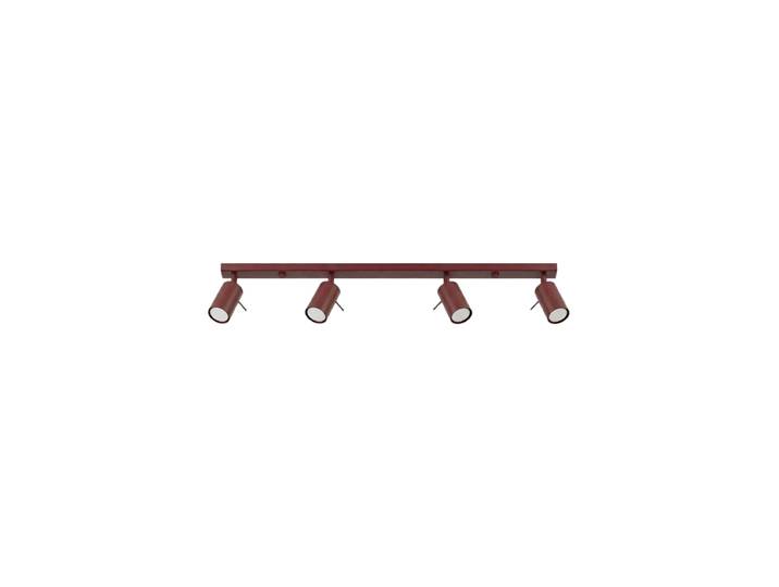 Design Deckenlampe „Ring“ 4-flammig (linear) Burgundrot Sollux Lighting