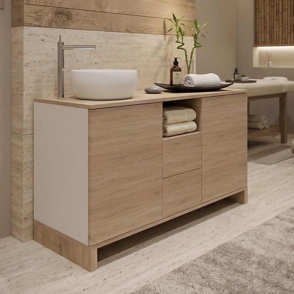 Melcap Mobile con Lavabo e Miscelatore per Centro Estetico, SPA e Salone – Made in Italy Solo Mobile