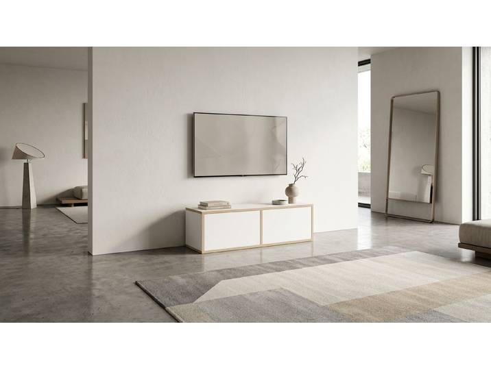 Pickawood Lowboard Multiplex Multiplex Weiß
