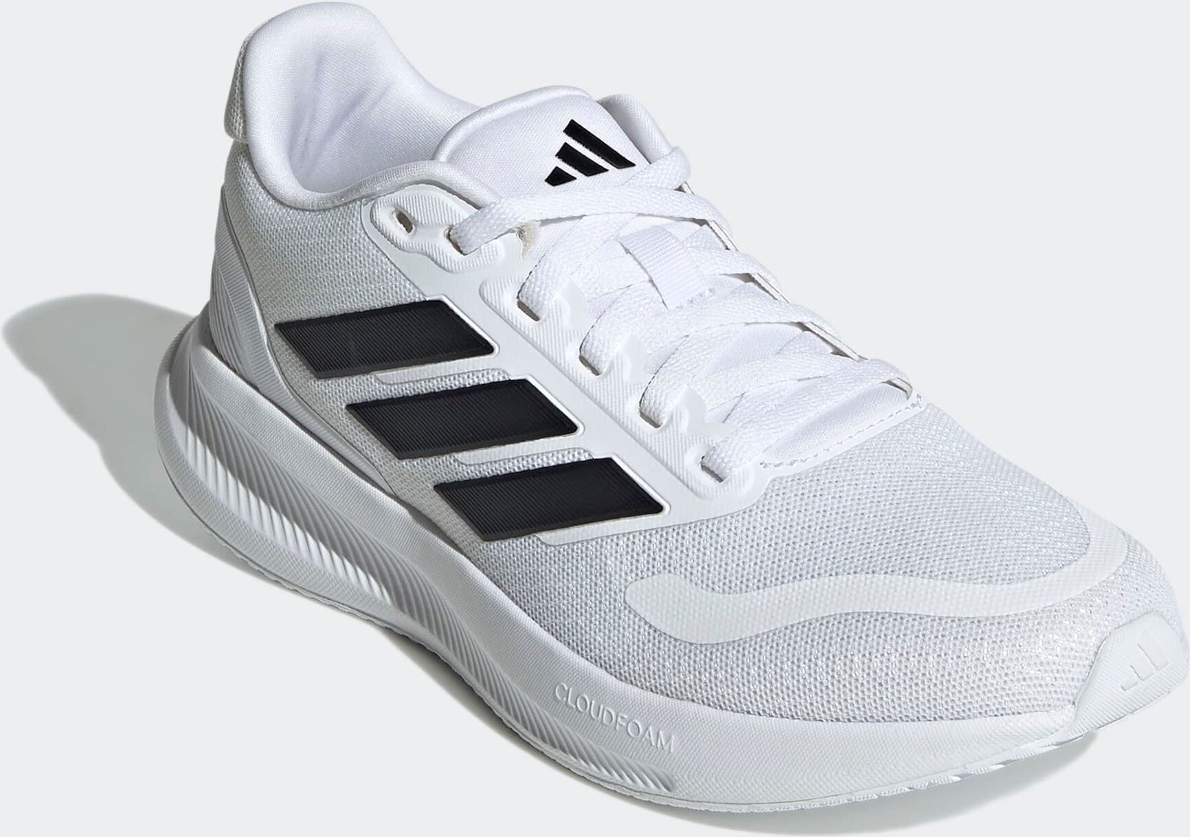 Laufschuh ADIDAS SPORTSWEAR "RUNFALCON 5", Mädchen, Gr. 35,5, schwarz-weiss (cloud weiß, core schwarz, core schwarz), Synthetik, Textil, Schuhe Laufschuh, pour enfants cloud weiß, core schwarz, core schwarz 35,5
