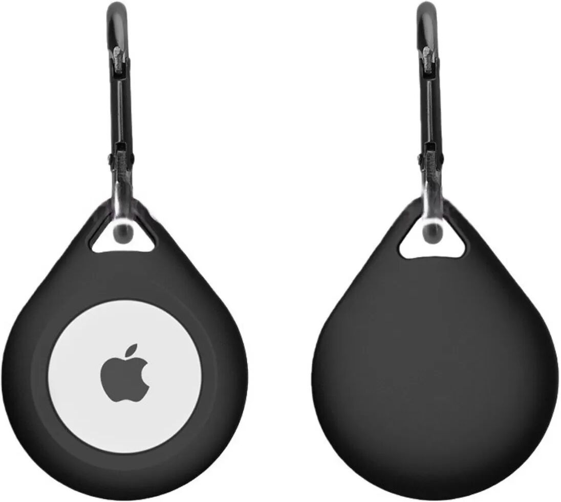 INF 2er-Pack Wassertropfen-AirTag-Hülle, kompatibel mit Apple AirTags Tracker - Schwarz