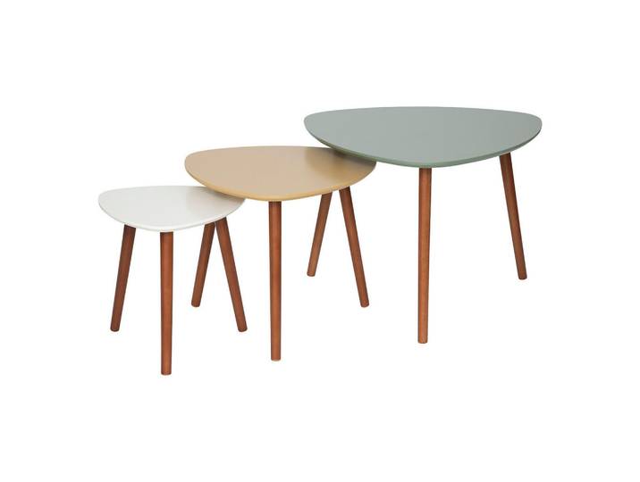 Atmosphera Createur d´interieur Beistelltische 3er-Set Mileo Mehrfarben, Mehrfarbig, 60x45x60 cm, Wohnzimmer, Wohnzimmertische, Beistelltische