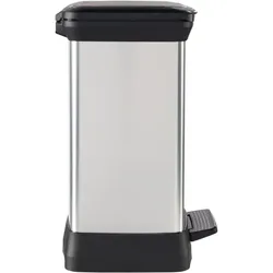 Curver Metallic Deco Bin, Abfalleimer, Silber