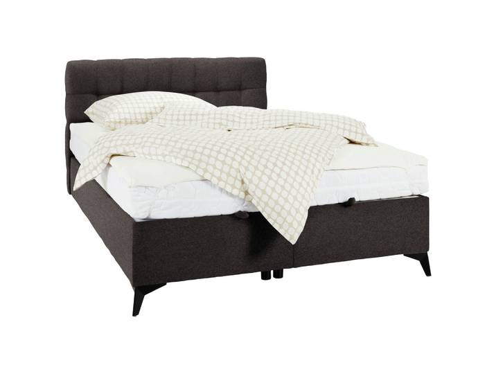 Boxbett in Dunkelgrau ca. 140x200cm