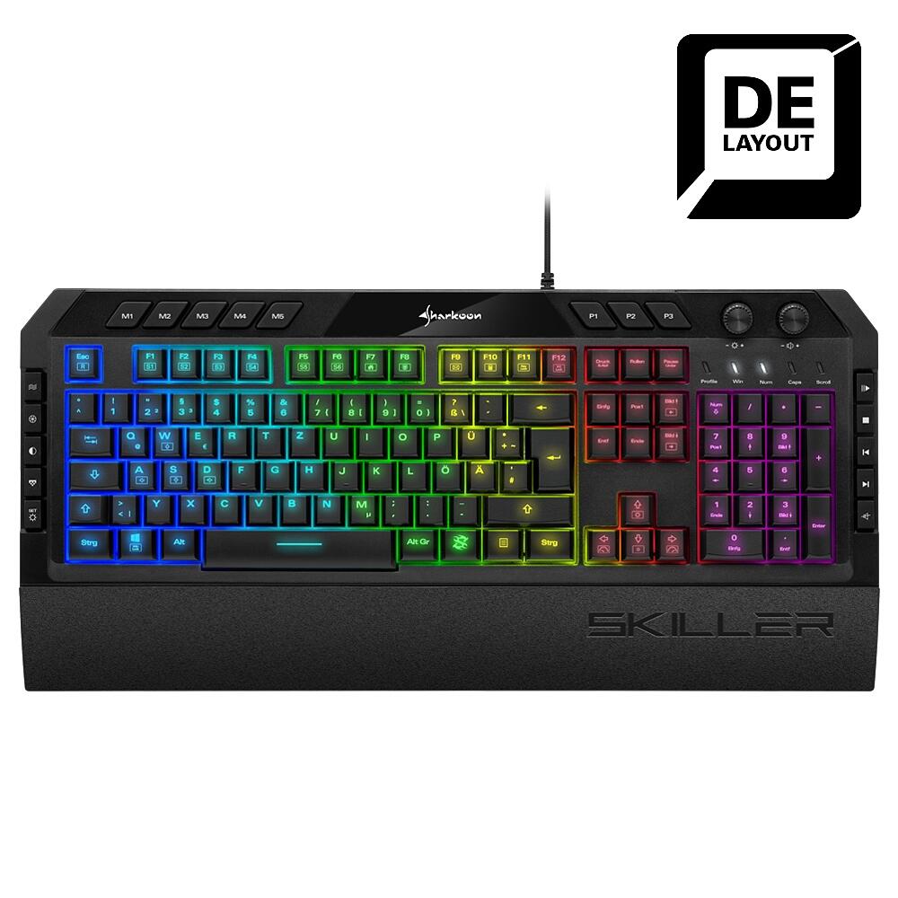 Sharkoon SKILLER SGK5 Rubber-Dome Gaming-Tastatur 4044951020461