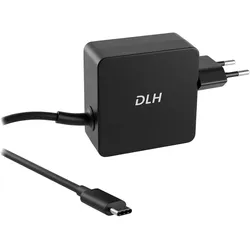 DLH 65W USB-C Power Adapter-5/9/12/15/20 (65 W, 1 Port), USB Ladegerät, Schwarz