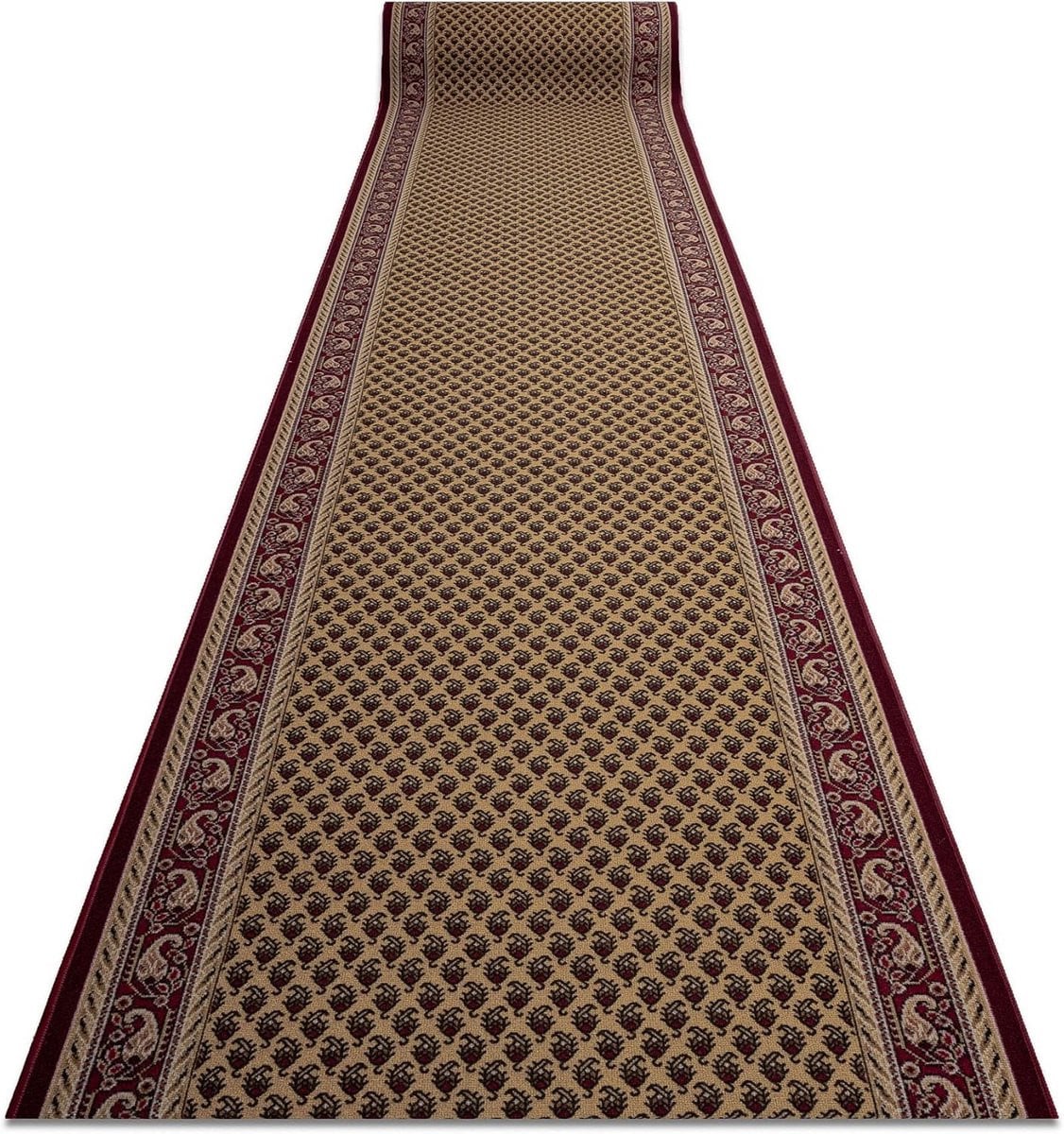 Klassiek Antislip Vloerkleed Loper Beige - Duurzaam Polypropyleen Tapijt voor Gang, Keuken en Woonkamer
