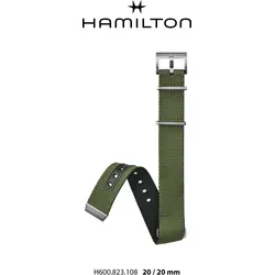 Hamilton - Khaki Navy Band-set Nato Schwarz-grün-20/20 H690.823.108 - grün