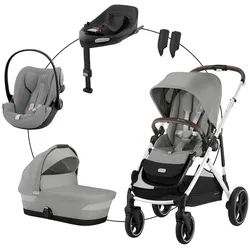 Cybex Kombikinderwagen Gazelle S Travel-Set inkl. Babyschale Cloud G i-Size und Isofix-Basis Base