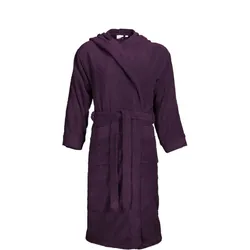 The One Towelling Unisex Bathrobe Hooded Bademantel T1-BH plum XXL/3XL