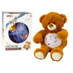 Teddybär-Schlaflichter, Geräusche, Nacht- und Tagmodus, braun