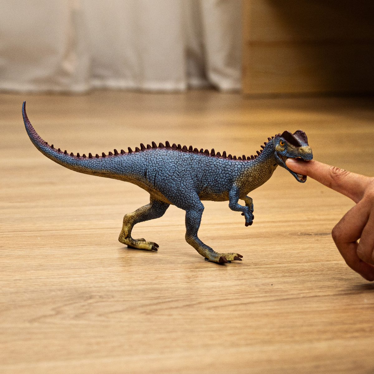 Schleich Dilophosaurus Dinosaur Figure, 22 cm x 7.9 cm x 9.7 cm, blue-green, for Kids