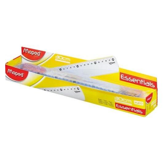 Maped Flachlineal Start 146 Transparent Kunststoff 300 mm (30 cm, Kunststoff) (M146113)