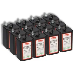 12x Nissen Konstant 25 4R25 Batterie 6V 25–28Ah – passend für Warnleuchten, Baken & Verkehrssicherung