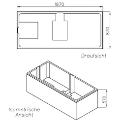 Neuesbad Wannenträger für Duscholux Ancona 521 190x90 SW10958