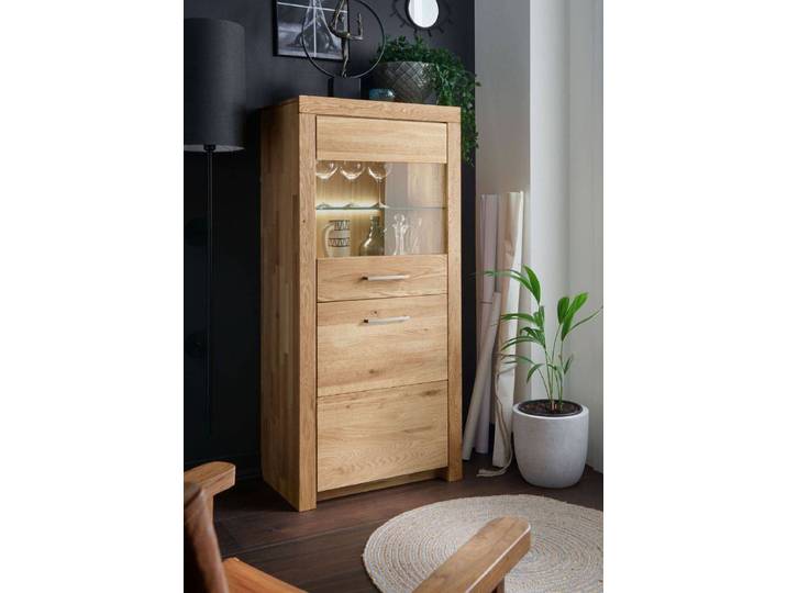 Highboard Laura in Wildeiche massiv geölt – Montierte Lieferung – 3%-Vorkasse-Rabatt