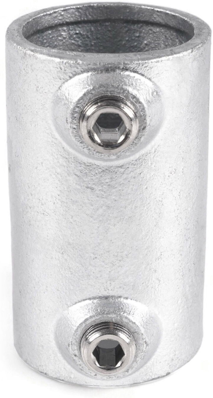 Riggatec Rohrverbinder Verlängerungsstück Außen Für 48,3 Mm Rohr Silber